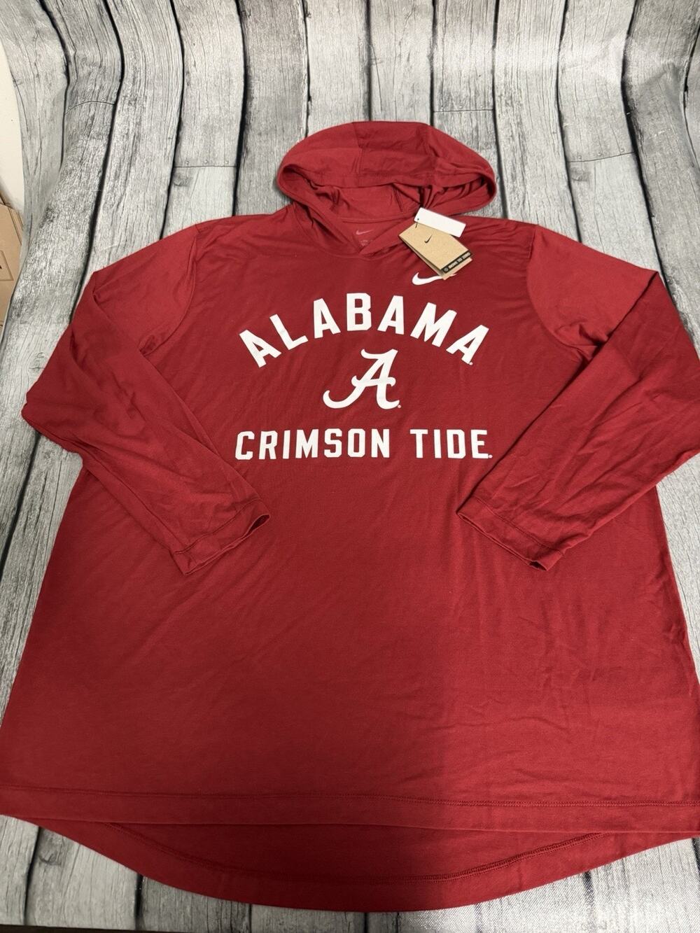 NWT Men’s Nike Alabama Crimson Tide Classic Arch Tri-Blend Dri-FIT Hoodie XXL